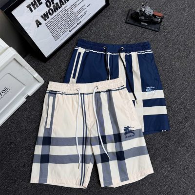 High Quality Burberry Shorts Navy Polyester Casual Collection