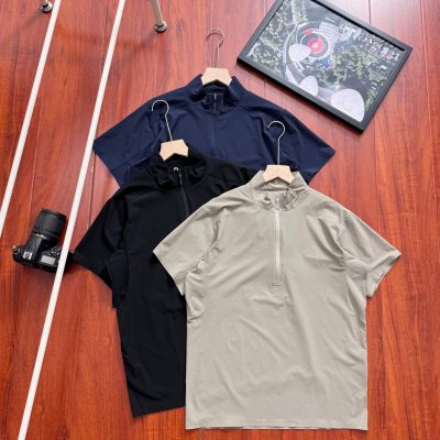 Luxury Lululemon Short-Sleeved Black Polyester Sporty Collection