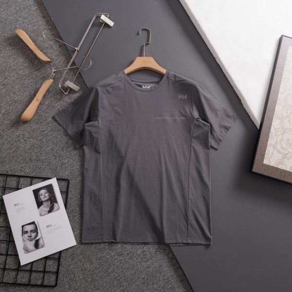Premium Helly Hansen Short Sleeves Gray Breathable Style