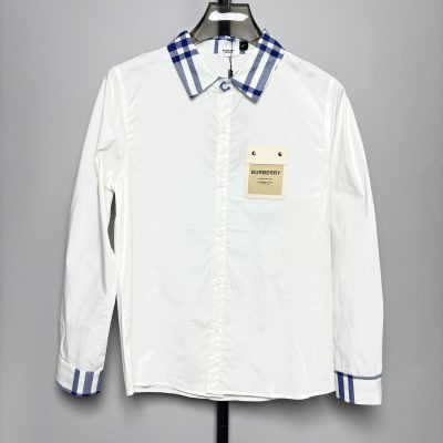 Premium Burberry Shirt Blue Plaid Luxury