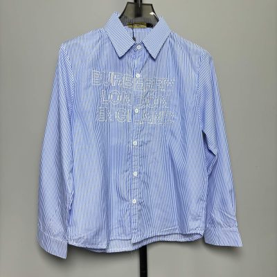 Best Selling Burberry Shirts Blue Striped Luxury