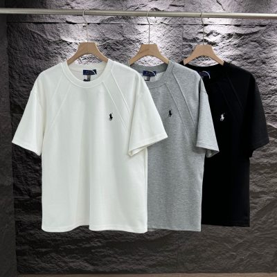 Premium Ralph Lauren Short Sleeves Black Cotton Embroidered Collection
