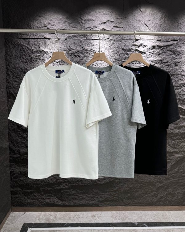 Premium Ralph Lauren Short Sleeves Black Cotton Embroidered Collection