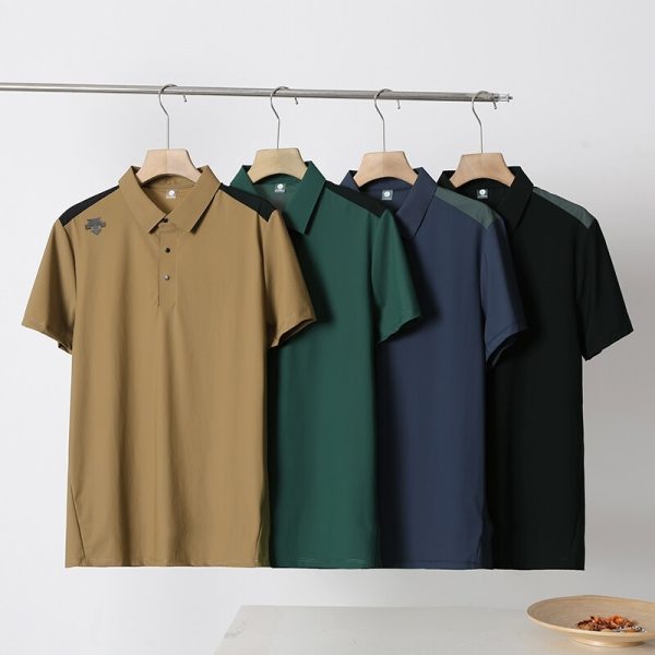 Best Selling Descente Short-Sleeved Black Breathable Collection