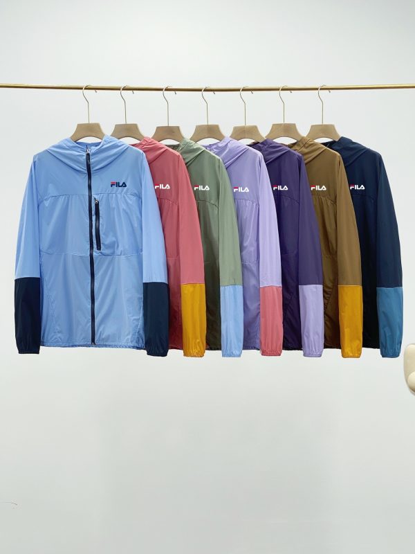 Luxury Fila Coats Navy Casual Style