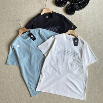 Luxury Descente Short Sleeves Black Jersey Breathable Style