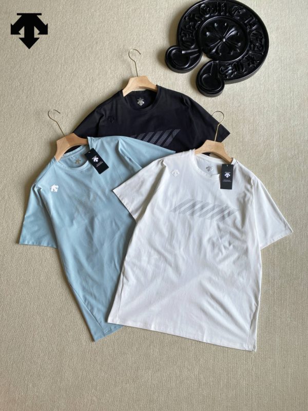 Luxury Descente Short Sleeves Black Jersey Breathable Style