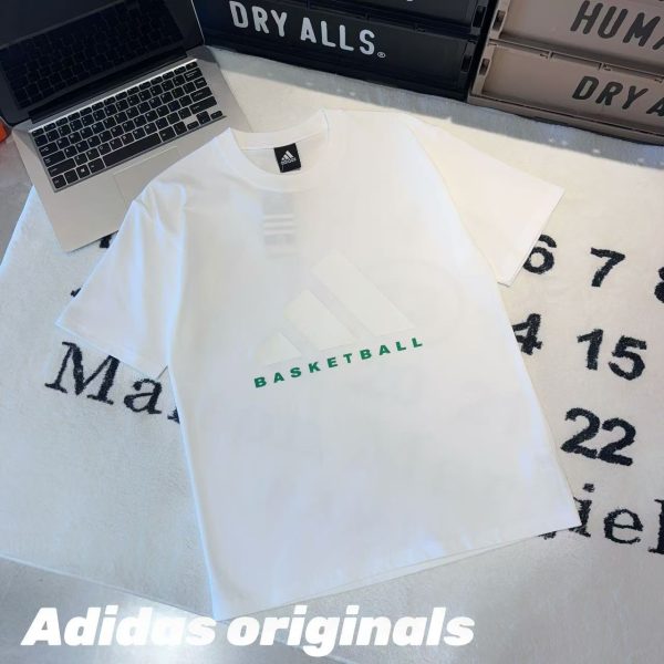 Premium Adidas Short Sleeves Black Cotton Minimalist Style