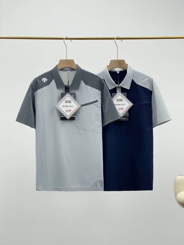 Luxury Descente Short-Sleeved Blue Urban Style