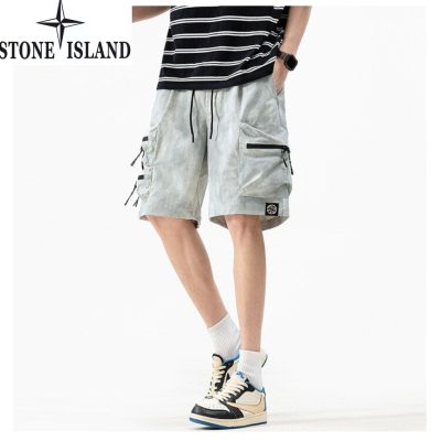 Luxury Stone Island Shorts Black Polyester Classic Luxury
