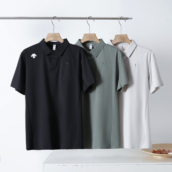 Premium Quality Descente Short-Sleeved Black Silk Classic Collection
