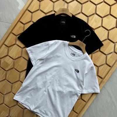 High Quality The North Face Short Sleeves Black Logo Luxury