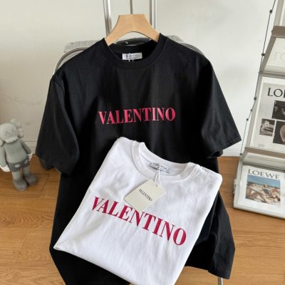 Luxury Valentino Short Sleeves Red Print Luxury