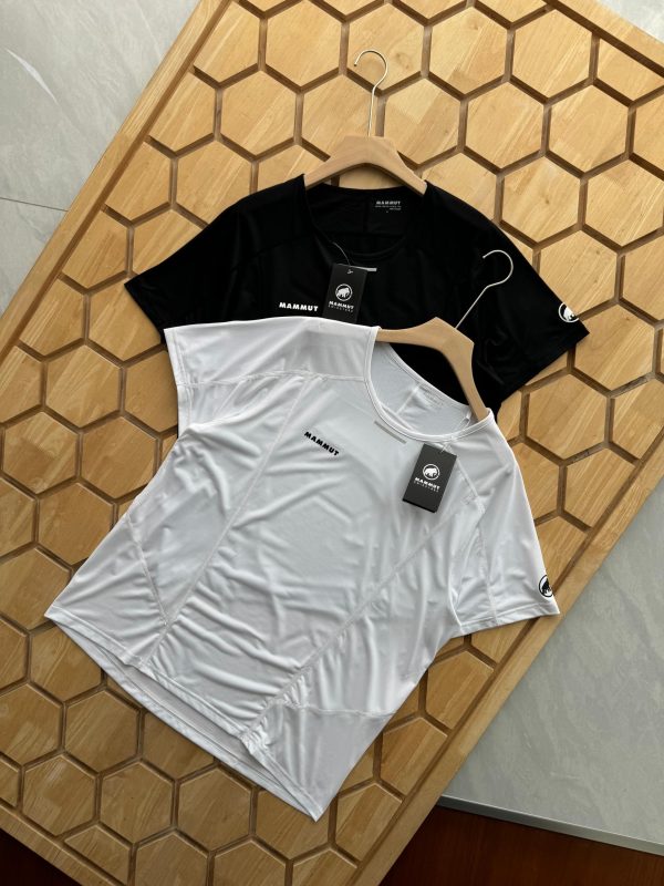 High Quality Mammut Short Sleeves Black Polyester Elegant Collection