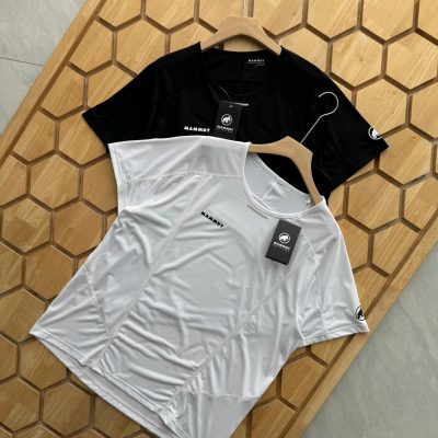 High Quality Mammut Short Sleeves Black Polyester Elegant Collection