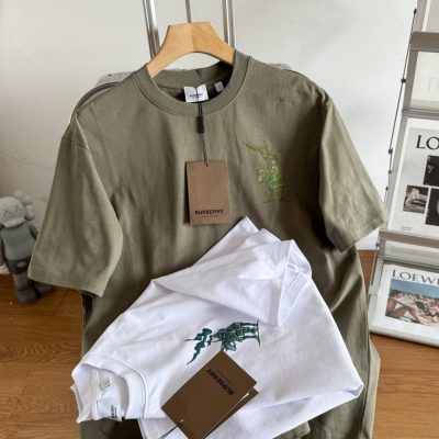 High Quality Burberry Short Sleeves Green Classic Luxury