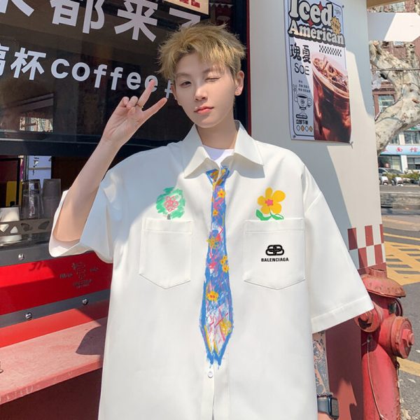 Premium Quality Balenciaga Short Sleeves White Solid Collection
