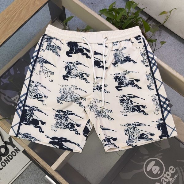 Premium Quality Burberry Shorts White Classic Style