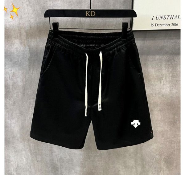 Luxury Descente Shorts Black Cotton Washed Luxury