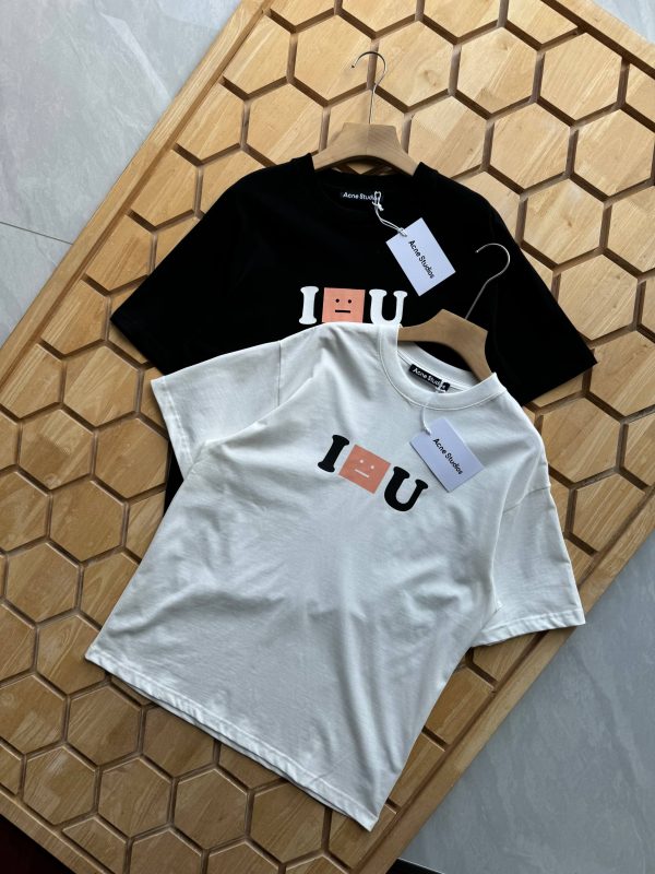 Premium Acne Studios Short Sleeves Black Cotton Minimalist Luxury