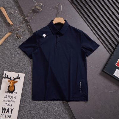 Premium Quality Descente Short-Sleeved Black Cotton Collection