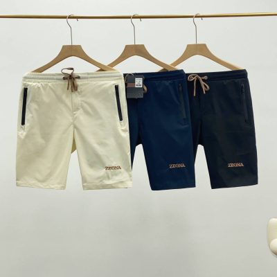 High Quality Zegna Shorts Black Casual Luxury