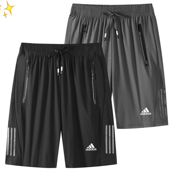 Best Selling Adidas Shorts Black Silk Breathable Luxury