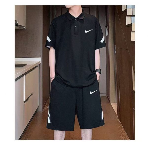 Premium Nike Short Sleeves Black Solid Style