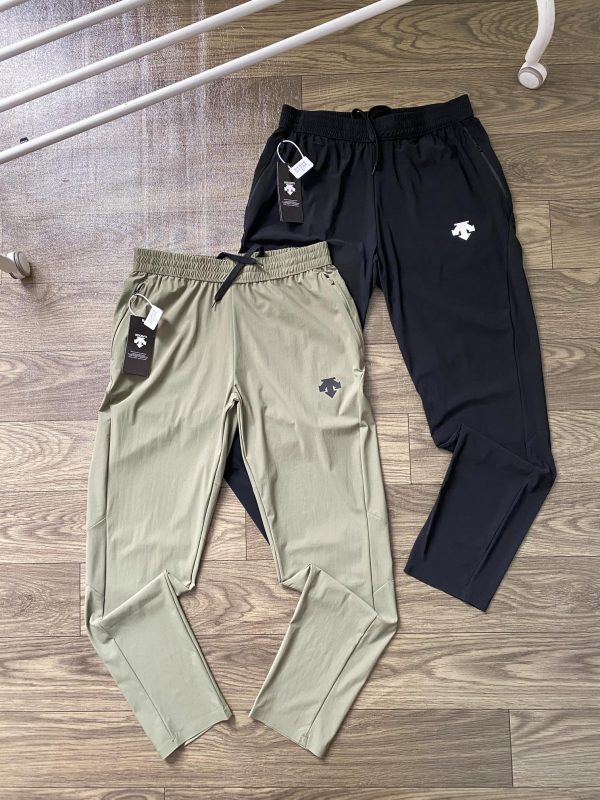 Luxury Descente Pants Black Linen Elegant Collection