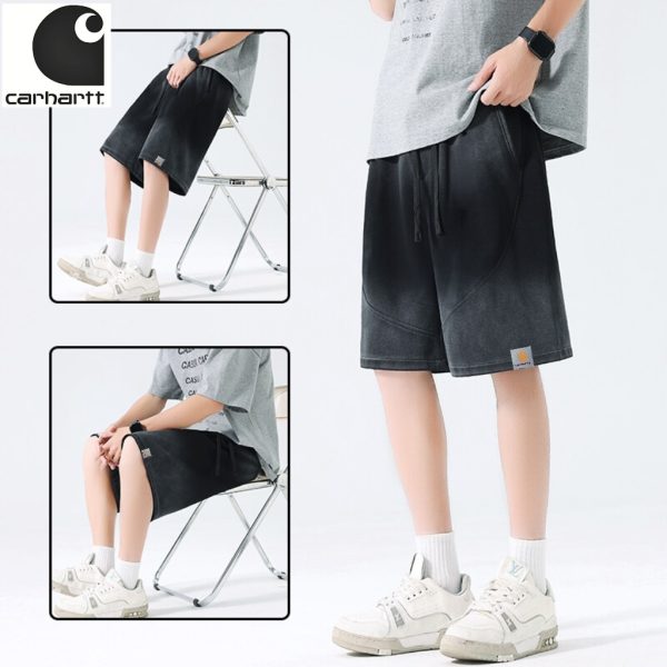 High Quality Carhartt Shorts Gray Knit Washed Style