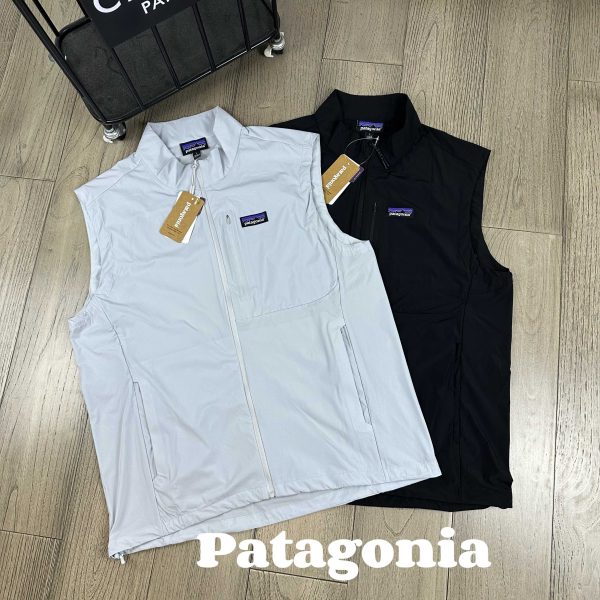 High Quality Patagonia Vest Gray Nylon Classic Style
