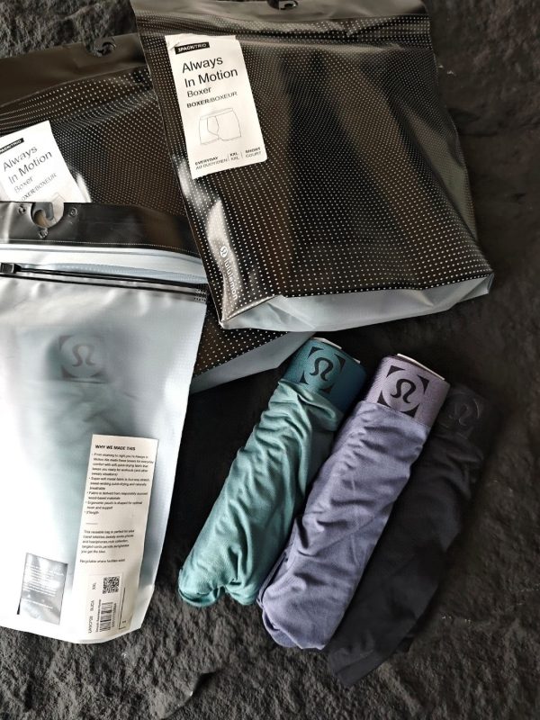 High Quality Lululemon Underwear Black Spandex Solid Luxury