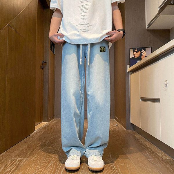 High Quality Stone Island Jeans Blue Silk Solid Collection
