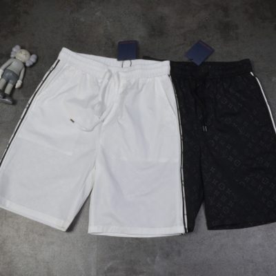 High Quality Louis Vuitton Shorts Black Logo Luxury