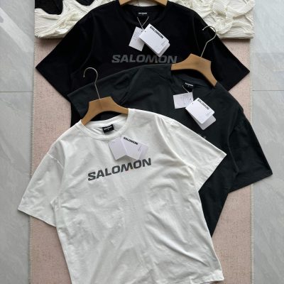 High Quality Salomon Short Sleeves Black Casual Style