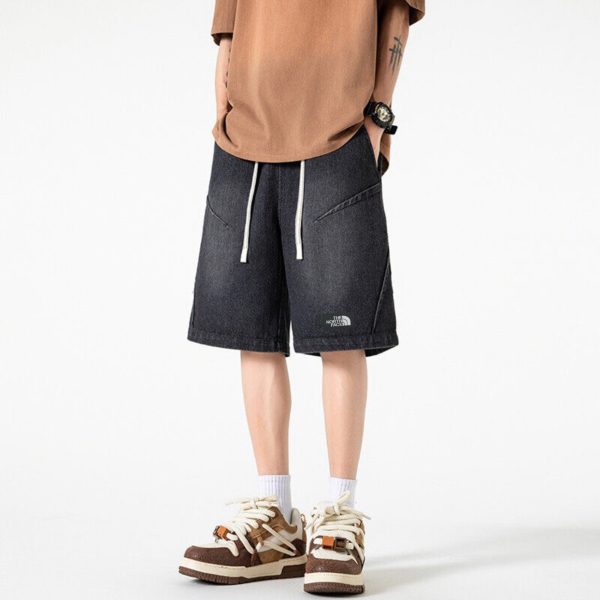 Premium Quality The North Face Shorts Black Denim Classic Luxury