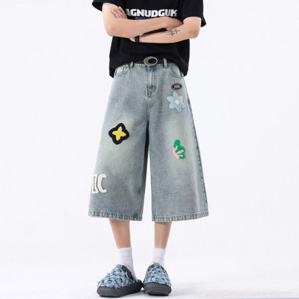 High Quality Vans Jeans Blue Embroidery Luxury