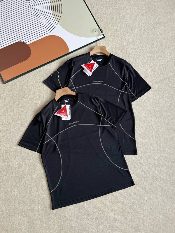 Premium Salomon Short Sleeves Black Casual Collection