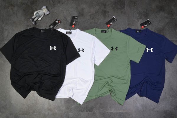 Luxury Under Armour Short Sleeves Black Nylon Breathable Luxury