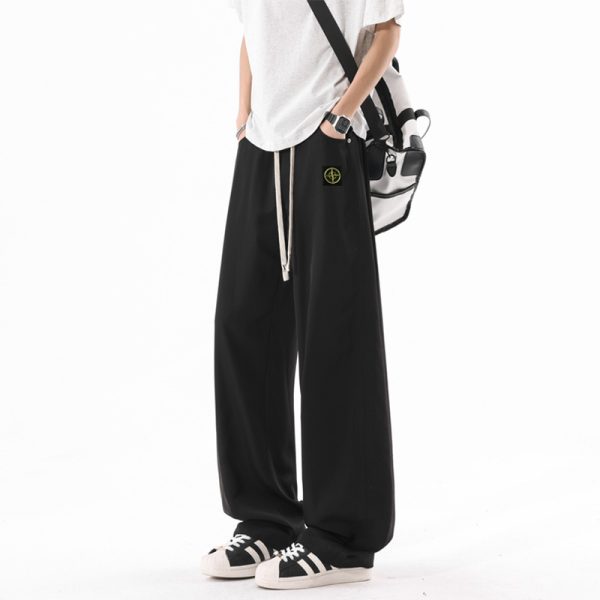 Luxury Stone Island Casual Pants Black Solid Collection