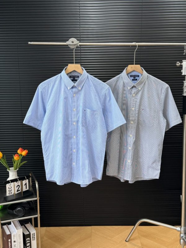 High Quality Brooks Brothers Short Sleeves Sky Cotton Casual Style