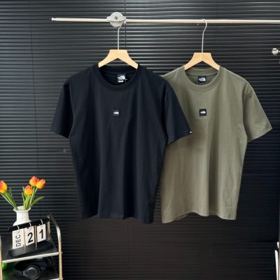 Premium Quality The North Face Short-Sleeved Black Cotton Breathable Style