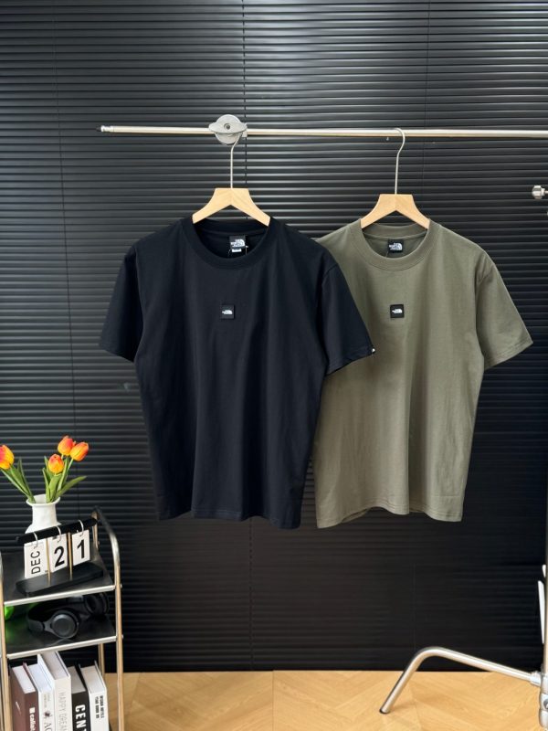 Premium Quality The North Face Short-Sleeved Black Cotton Breathable Style