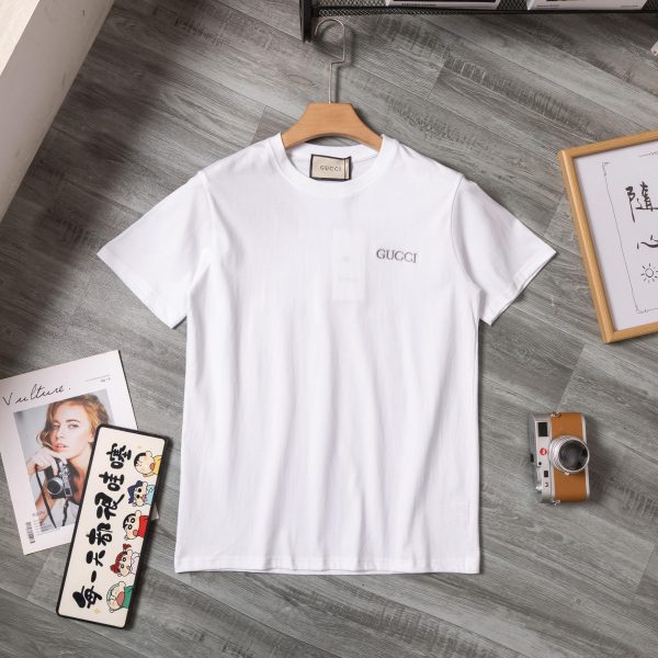 Luxury Gucci Short Sleeves Black Leather Breathable Luxury