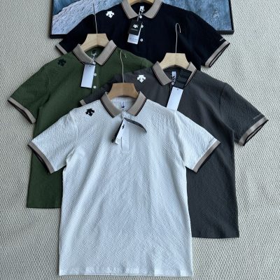 Best Selling Descente Polo Shirt Black Classic Luxury