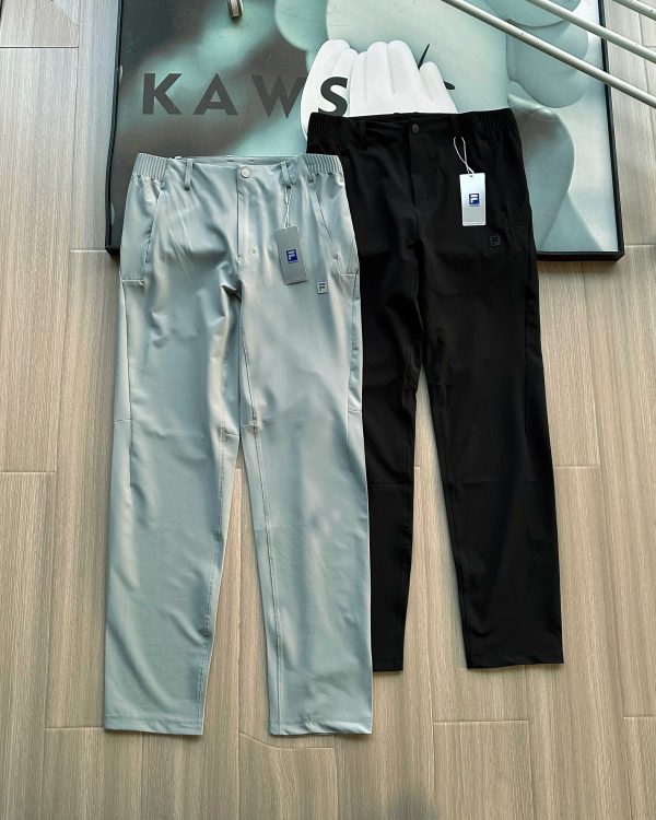 Premium Quality Fila Pants Black Breathable Luxury