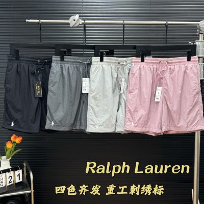 Best Selling Ralph Lauren Shorts Black Embroidered Collection