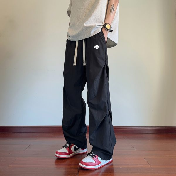 Premium Quality Descente Casual Pants Black Casual Style