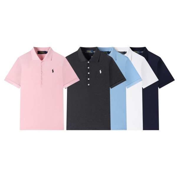High Quality Ralph Lauren Short-Sleeved T-Shirts White Cotton Logo Luxury