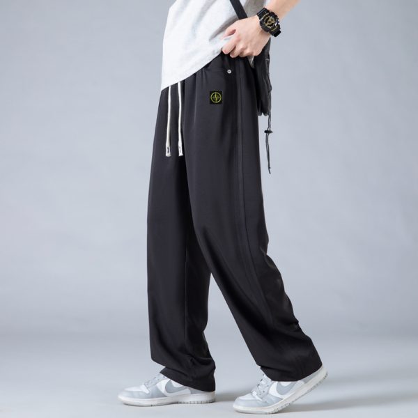 Best Selling Stone Island Casual Pants Black Solid Style